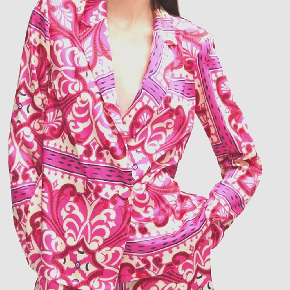 HOUSE OF HARLOW 1960 Pink Paisley Jacket Blazer NEW NWT Small